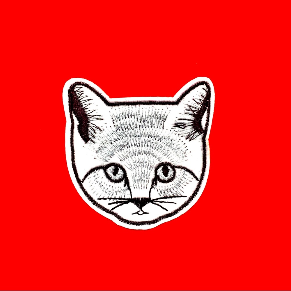 Kitty cat face iron on patch